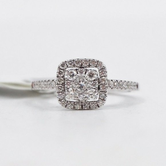 14k White Gold Ring With Natural Diamonds - #fcm250